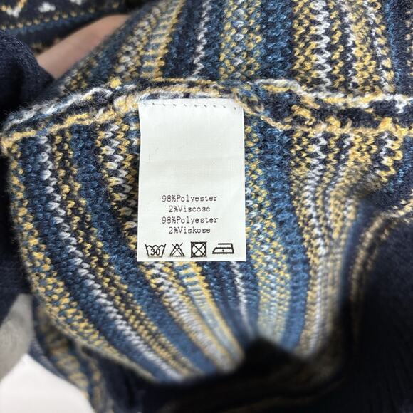 Paul Jones Button Up Cardigan Mens S Shawl Collar Pockets Navy Academia Grandpa - Picture 12 of 12